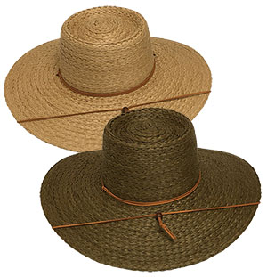 St. Lucia Ladies Telescope Crown Sun Hat - Straw Sun Hats